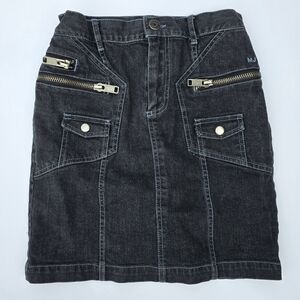 Iconic Y2K Marc Jacobs The St. Marks Black Denim Pencil Miniskirt. Size 2